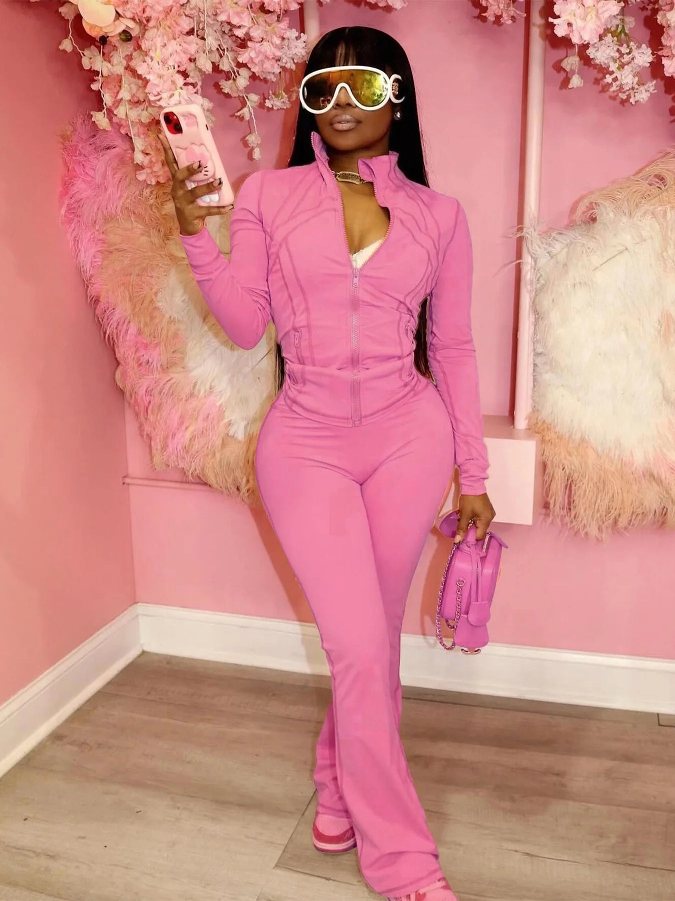 Belle Street Zip Tracksuit Set