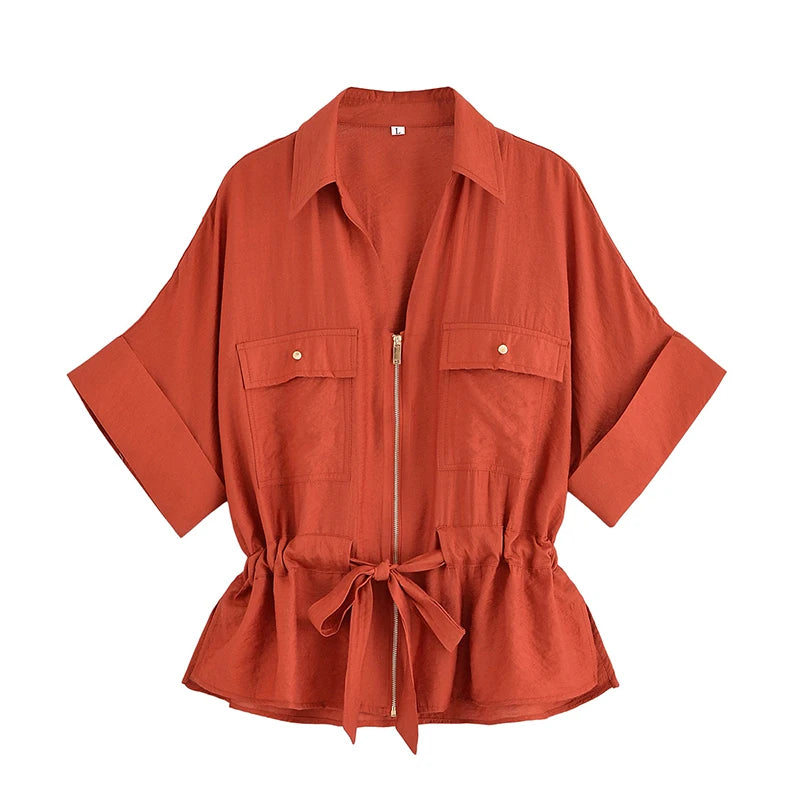 Refined Zip Top & Wide Trouser Set
