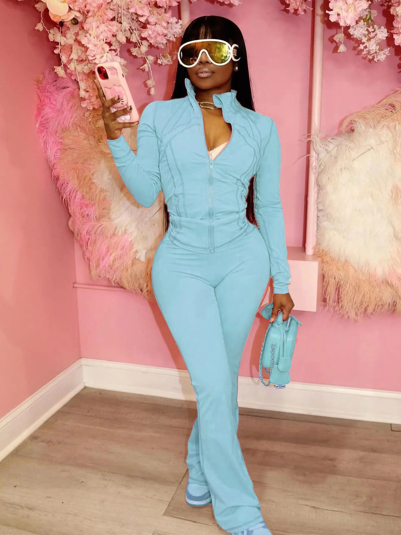 Belle Street Zip Tracksuit Set