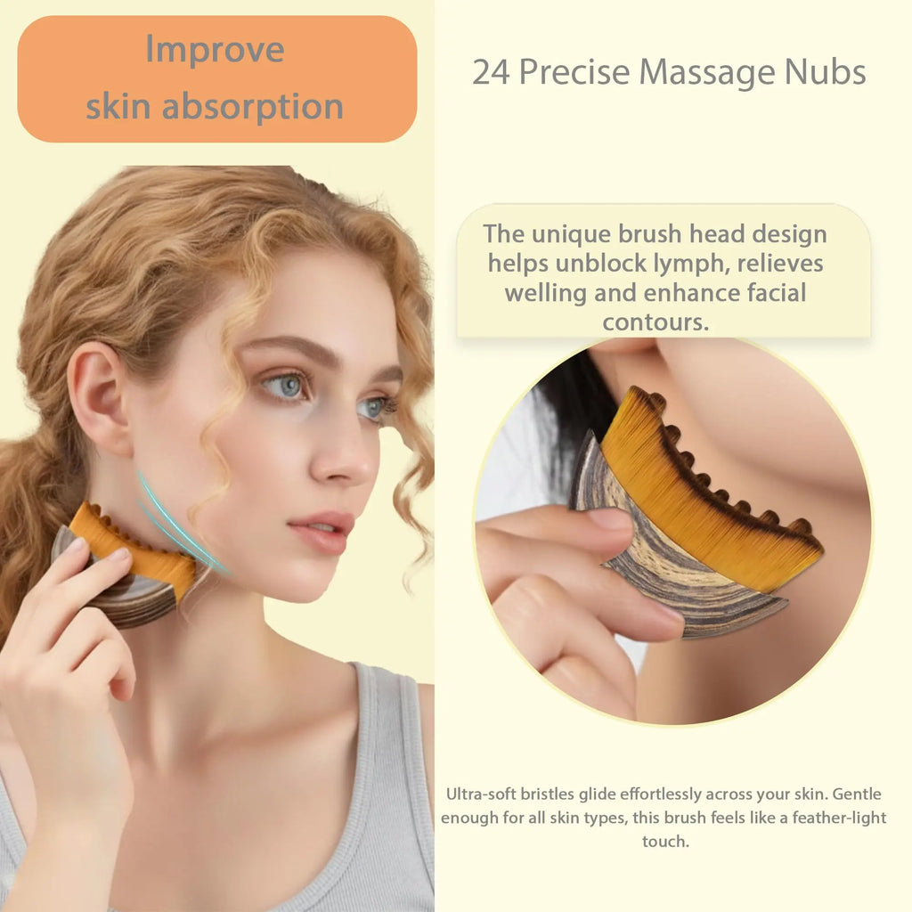 Belle Sculpt Lymphatic Contour Face Brush