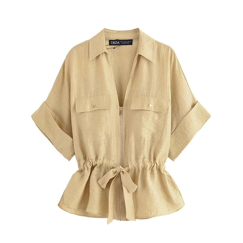 Refined Zip Top & Wide Trouser Set