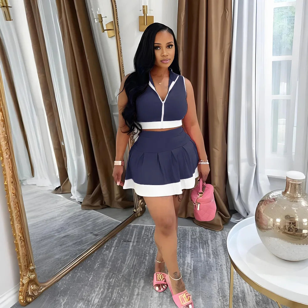 Belle Bloom V-Neck Two-Piece Set