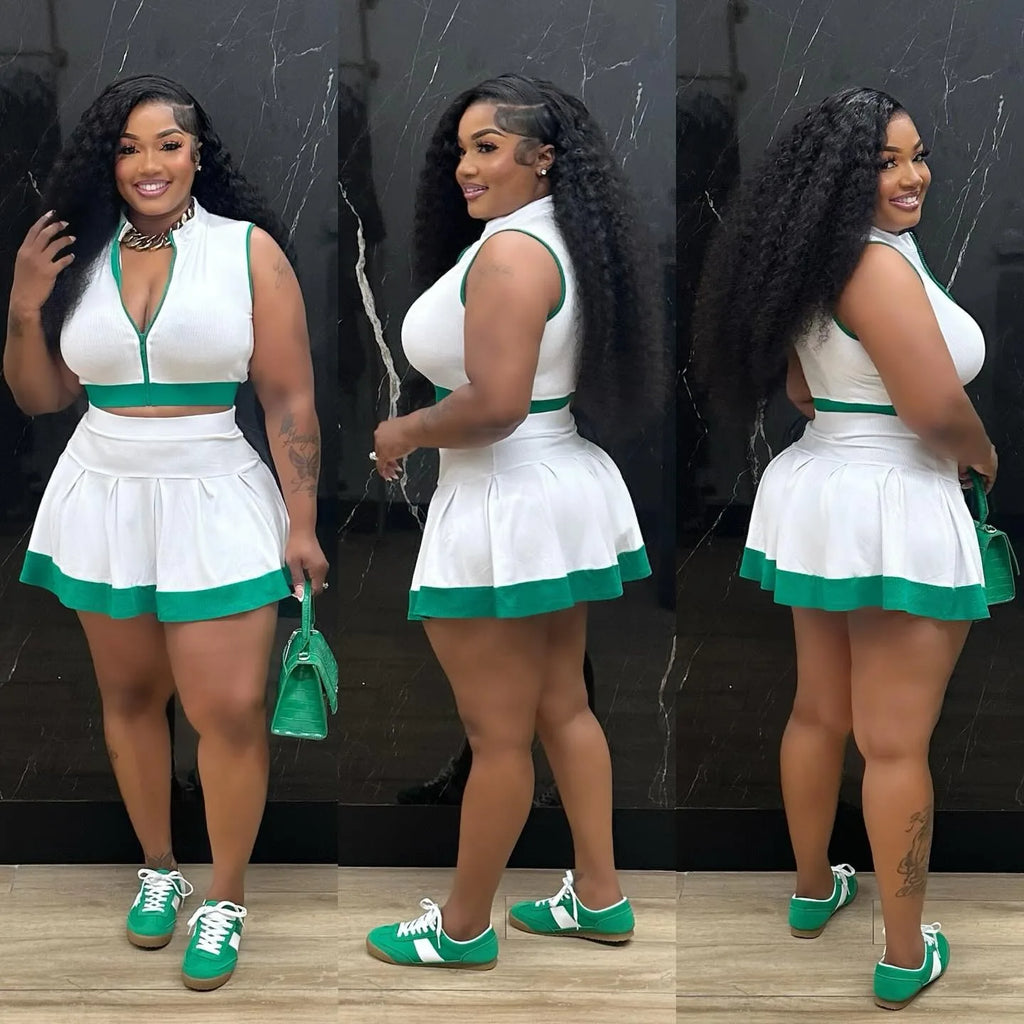 Belle Bloom V-Neck Two-Piece Set