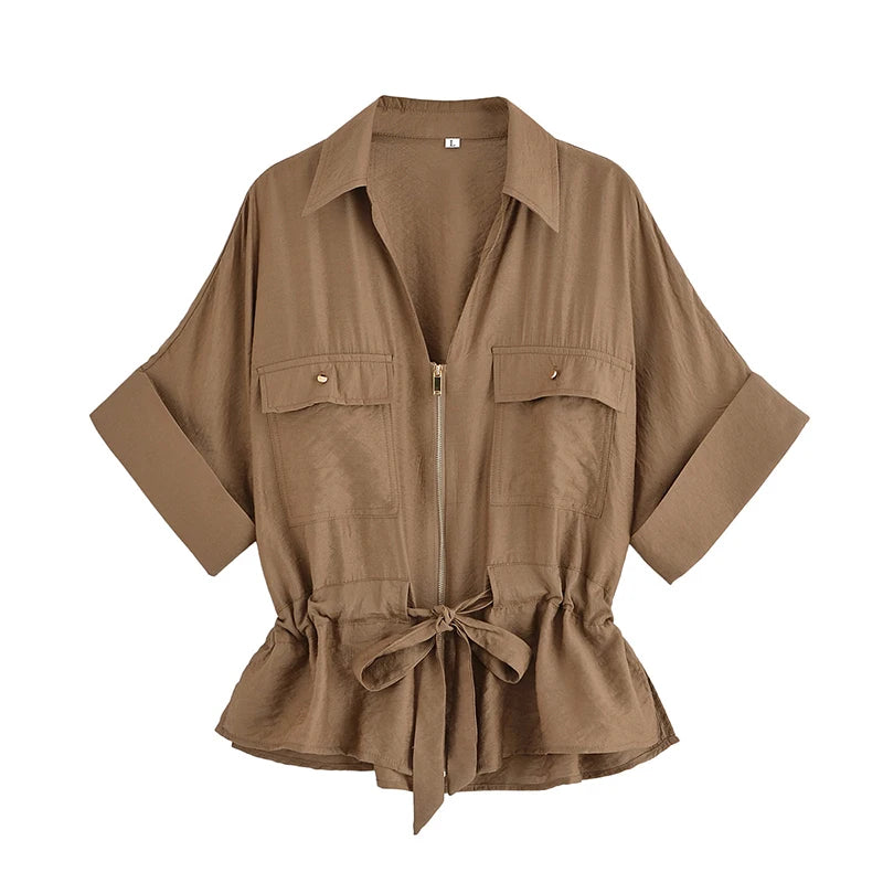 Refined Zip Top & Wide Trouser Set