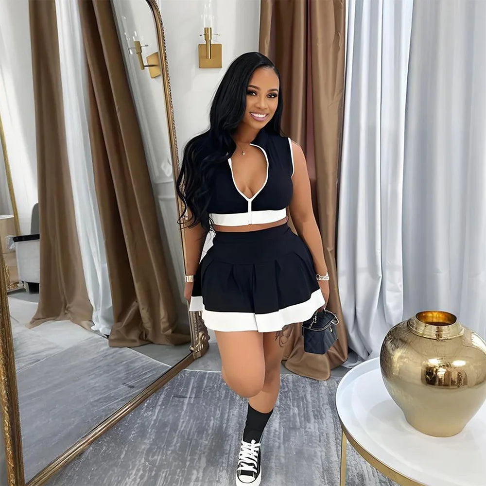 Belle Bloom V-Neck Two-Piece Set